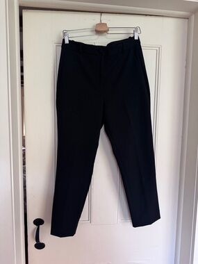 J.Crew Cameron Pant Black Petite 12P High Rise Slim Stretch Trouser H6573